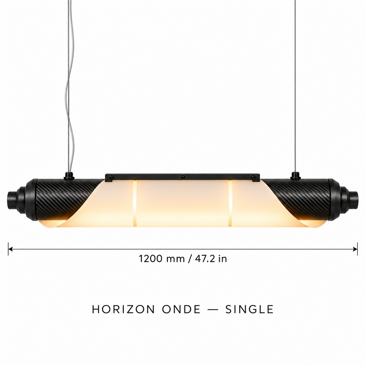 HORIZON ONDE — 1200 mm — unité — suspension linéaire en carbone