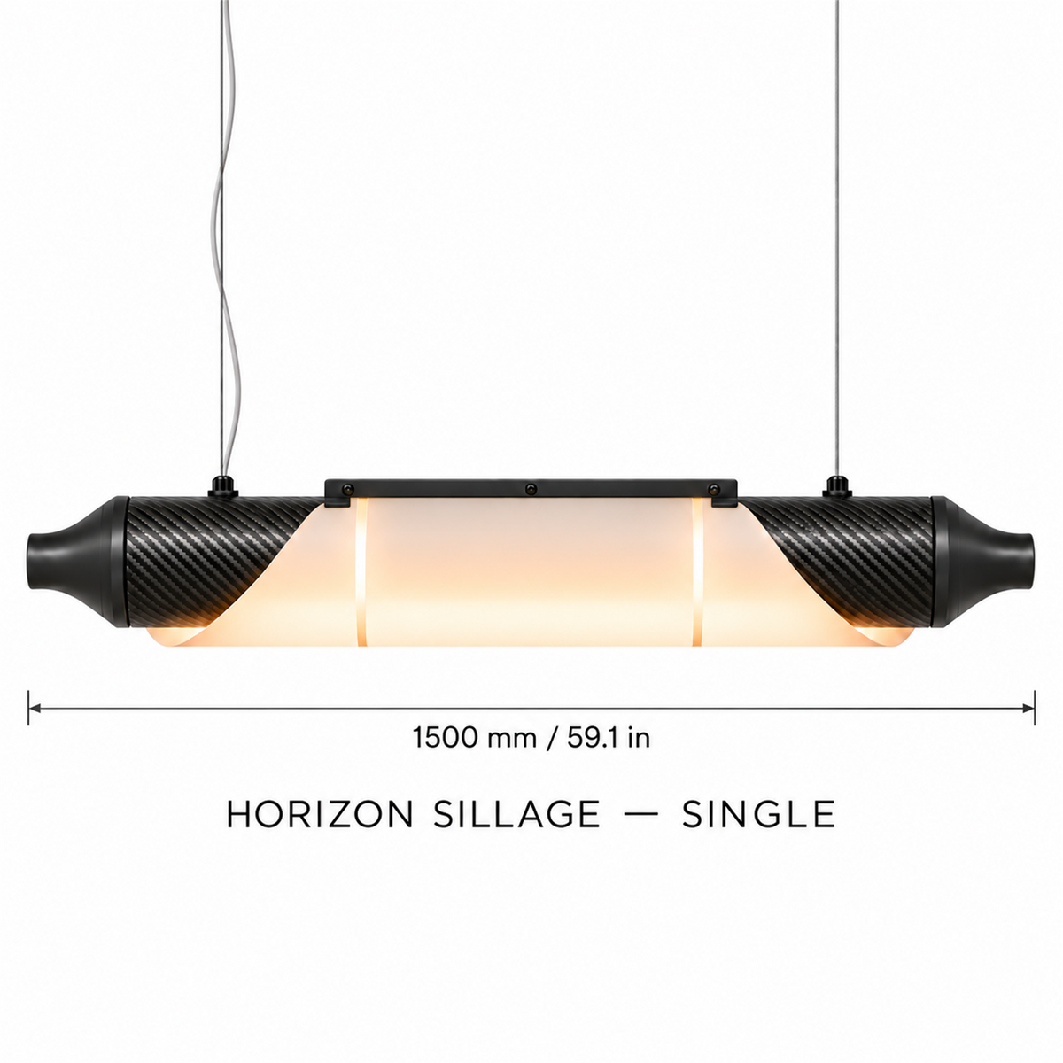 HORIZON SILLAGE — 1500 mm — unité — suspension linéaire en carbone