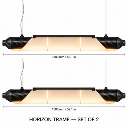 HORIZON TRAME — 1500 mm — lot de 2 — suspension linéaire en carbone