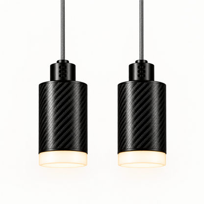 PULSE Pendant 01 — configuration Duo — suspension en carbone