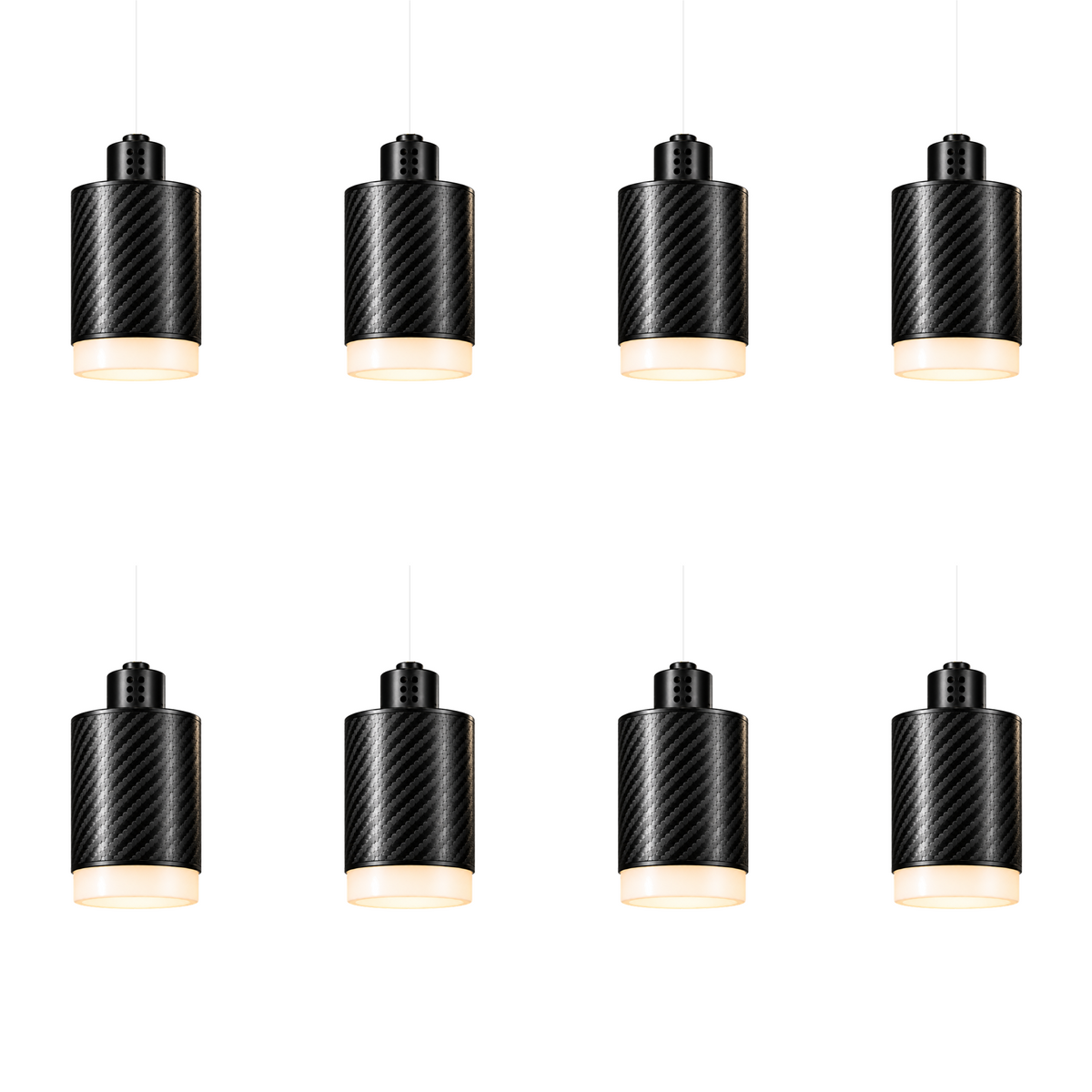 PULSE Lustre 08 — Pendant 01 — suspension en carbone