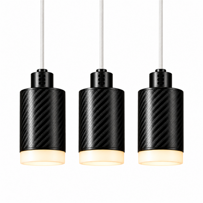 PULSE Pendant 01 — configuration Trio — suspension en carbone