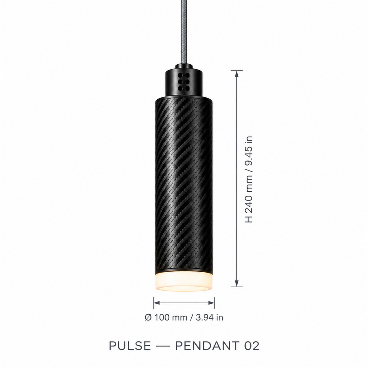 PULSE lustre 6 lumières — cotation Pendant 02