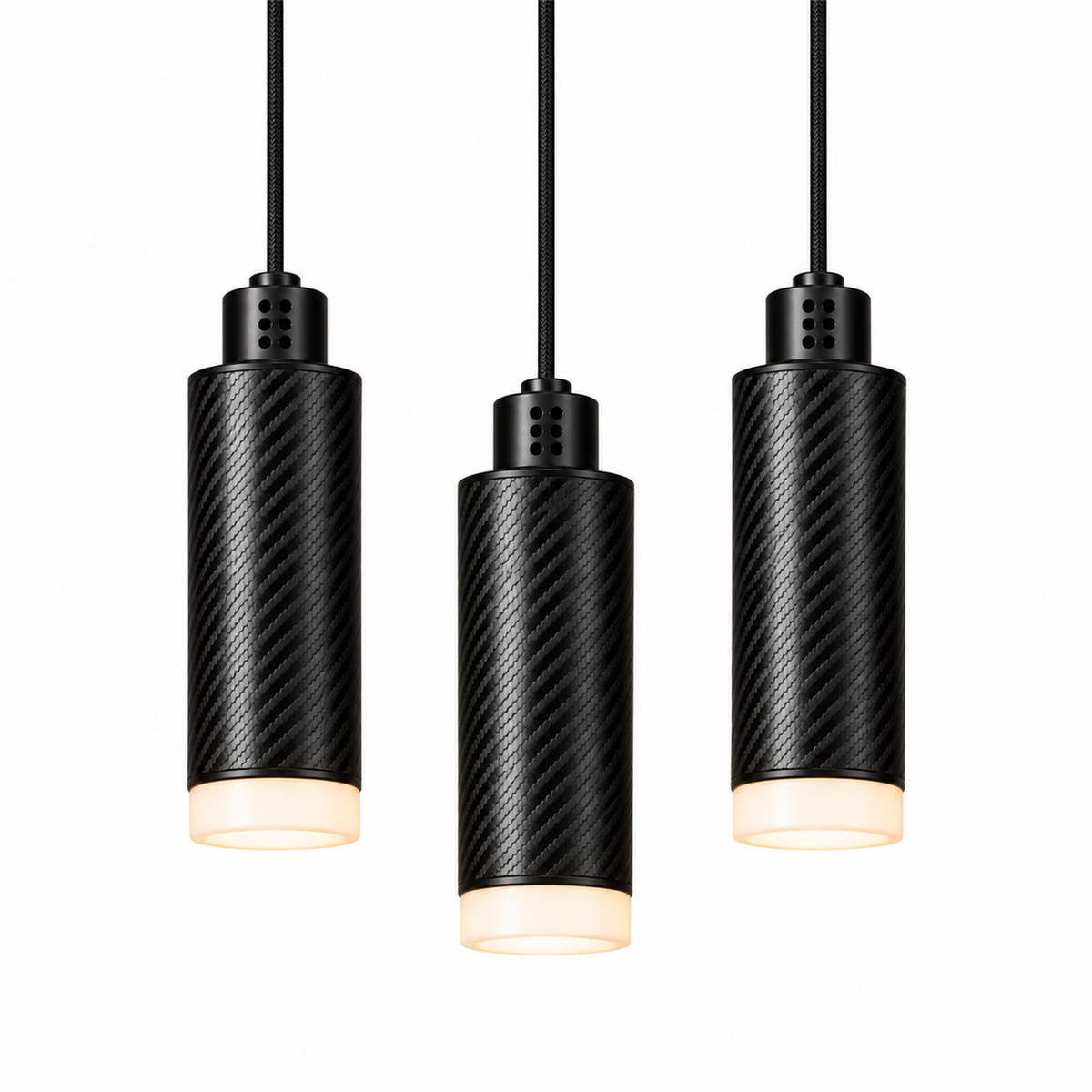 PULSE Pendant 02 — configuration Trio — suspension en carbone