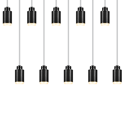 STRIA Lustre 10 — Pendant 01 — suspension en carbone