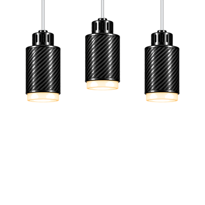 STRIA Pendant 01 — configuration Trio — suspension en carbone