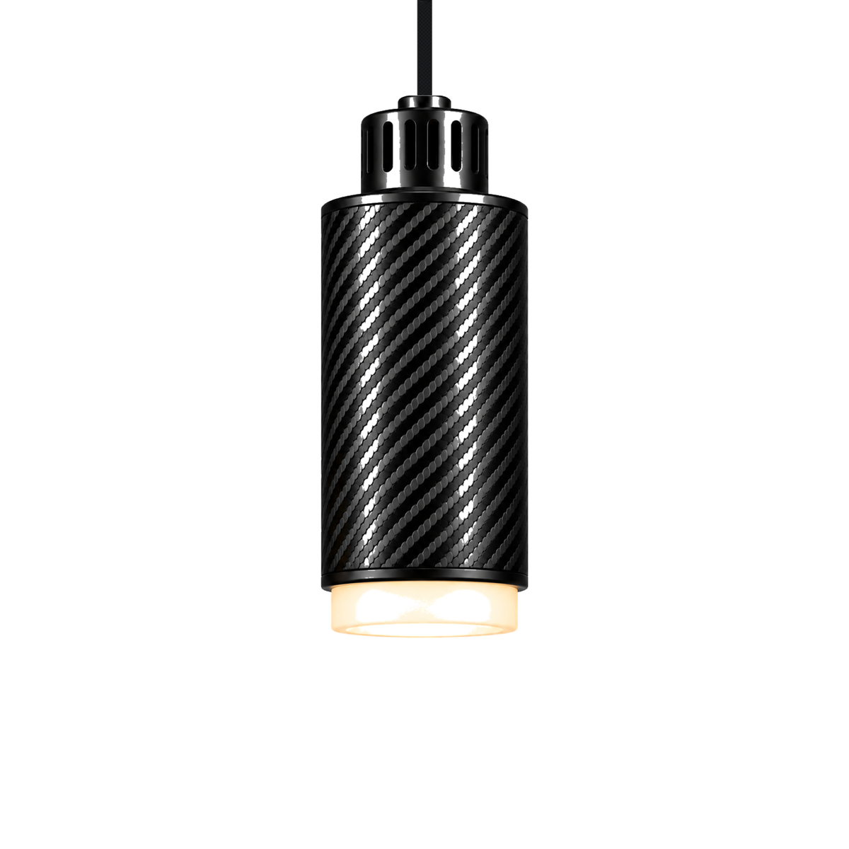 STRIA Pendant 02 — câble textile Noir
