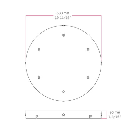 Pavillon circulaire blanc — 6 sorties