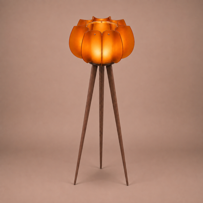 Lampadaire PÉTALE orange
